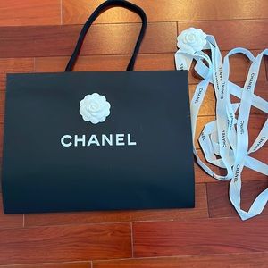 Chanel Paper Shopper Bag with ribbon